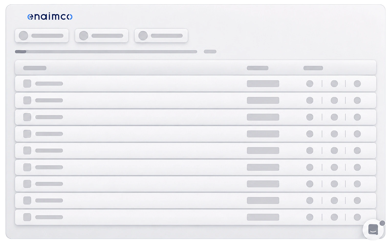 Enaimco asset register